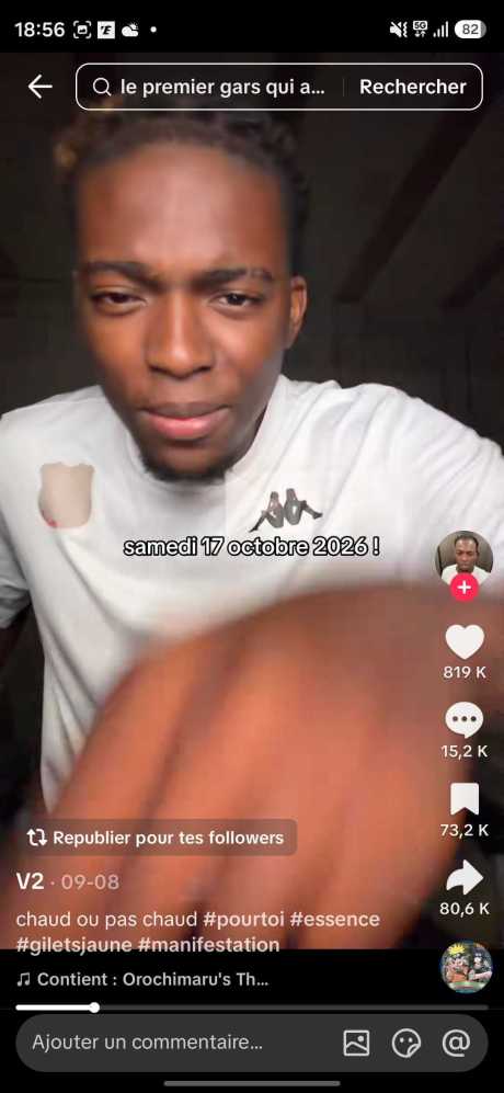 La vidéo virale de V2 sur TikTok // Source : Capture d'écran Frandroid