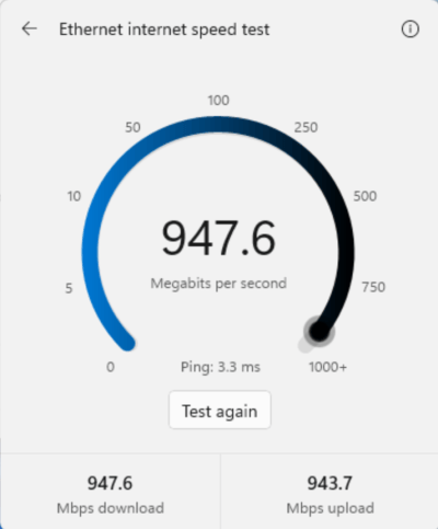 Windows 11 speedtest