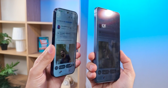Comparaison des écrans anti-espion du Xiaomi 18 Pro et du Samsung Galaxy S26 Ultra.. // Source : Frandroid Comparaison des écrans anti-espion du Xiaomi 18 Pro et du Samsung Galaxy S26 Ultra.. // Source : Frandroid