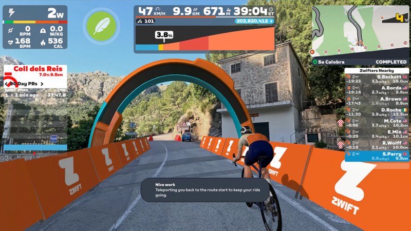 Zwift sort de ses mondes virtuels : 21 parcours réels et un coach pour 29,99 euros par mois
