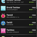 Les applications Twitter sur l&rsquo;Android Market… partout !