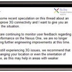 Google ne reste plus discret face aux problèmes 3G du Nexus One Google ne reste plus discret face aux problèmes 3G du Nexus One