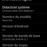 (MàJ) Nexus One : Une nouvelle mise à jour Android 2.2 – FRF83