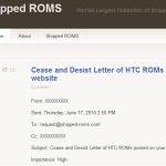Shipped ROMS attaqué par HTC…
