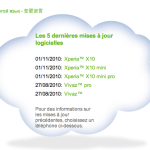 Android 2.1 enfin disponible pour les Sony Ericsson X10, X10 Mini et Mini Pro ! Android 2.1 enfin disponible pour les Sony Ericsson X10, X10 Mini et Mini Pro !