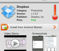 AppsFire supporte les vidéos promotionnelles des applications contrairement au Market