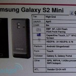 Fuite du Samsung Galaxy S II Mini Fuite du Samsung Galaxy S II Mini