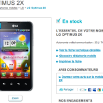 Le LG Optimus 2X est en vente chez Bouygues Telecom Le LG Optimus 2X est en vente chez Bouygues Telecom