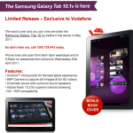 La Samsung Galaxy Tab 10.1v 3G+WiFi arrivera le 1er mai chez Vodafone Australia La Samsung Galaxy Tab 10.1v 3G+WiFi arrivera le 1er mai chez Vodafone Australia