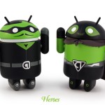 Quatre nouvelles figurines de bugdroid par Andrew Bell