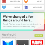 Une capture d&rsquo;écran du nouveau Google Play