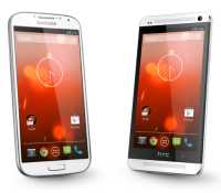 android samsung galaxy s4 google edition htc one google edition bla 1