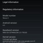 Fuite d&rsquo;Android 4.3 Jelly Bean sur le Google Nexus 4