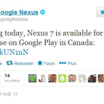 La Nexus 7 2013 est disponible sur le Google Play Canada La Nexus 7 2013 est disponible sur le Google Play Canada