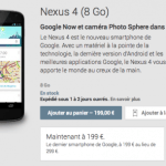Le Nexus 4 (8 Go) en rupture de stock aux États-Unis Le Nexus 4 (8 Go) en rupture de stock aux États-Unis