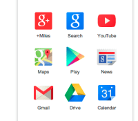 android barre noire de menu google services