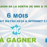 Exclu : SMS & YOU disponible gratuitement pour tous les clients B&YOU et 10 forfaits B&YOU à gagner ! Exclu : SMS & YOU disponible gratuitement pour tous les clients B&YOU et 10 forfaits B&YOU à gagner !