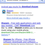 Google Mobile Search indexe les applications