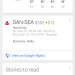 Google Now joue les comparateurs de vols et informe des baisses de prix
