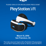 Sony PlayStation VR, une conférence est prévue pour le 15 mars Sony PlayStation VR, une conférence est prévue pour le 15 mars